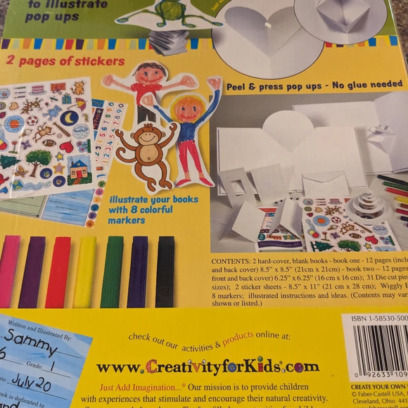 Creativity for Kids Create Your Own Pop Up Books New Kit Storytelling Draw - Picture 2 of 2